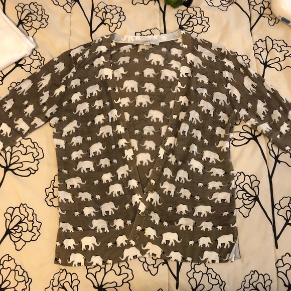 [ LOFT ] Short Sleeve Elephant Cardigan - Picture 4 of 5
